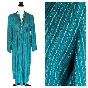 Vintage LL Bean Sz Small Dobby Nightgown Women’s Dress Embroidered Cottagecore